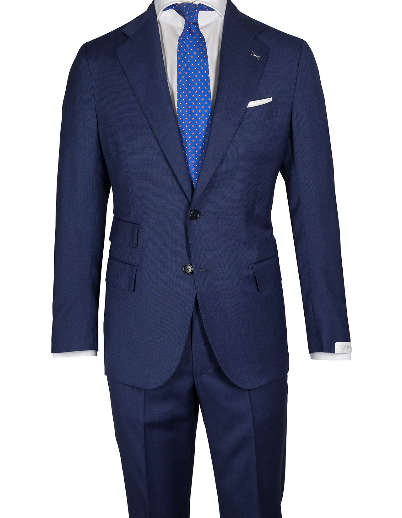 De Petrillo Anzug in kobaltblau aus Schurwolle